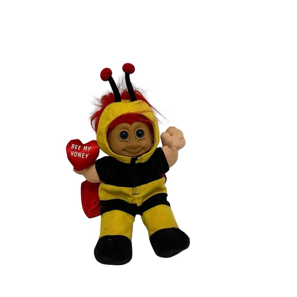 Troll Doll 12" Russ  Plush Softbody Bumble Bee, Bee My Honey Red Hair